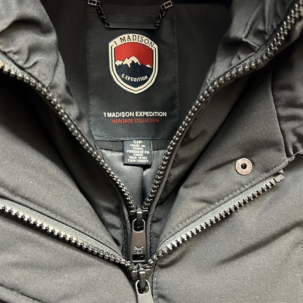 NWT,1 MADISON Detachable FOX FUR PARKA DOWN COAT,(black with black real fur) - Picture 9 of 17